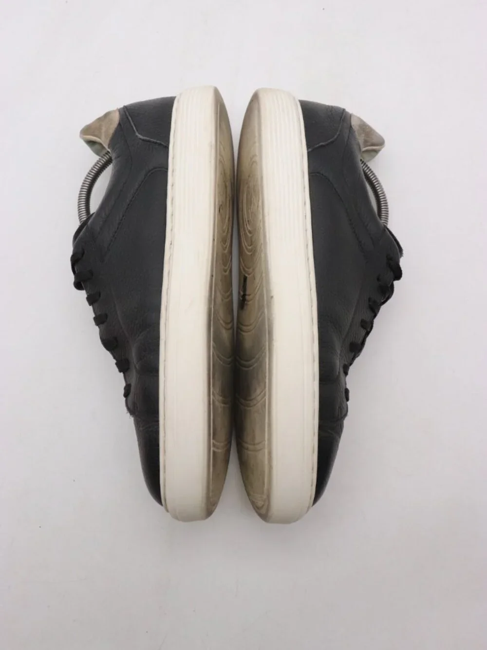 Brunello Cucinelli Grained Sneakers Men's Size EU 41 Black Leather Lace Up Shoes